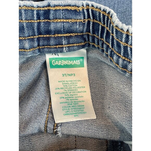 Garanimals Denim Shorts Size 3T Blue Jean Shorts Bermuda Elastic Waist - Picture 3 of 4